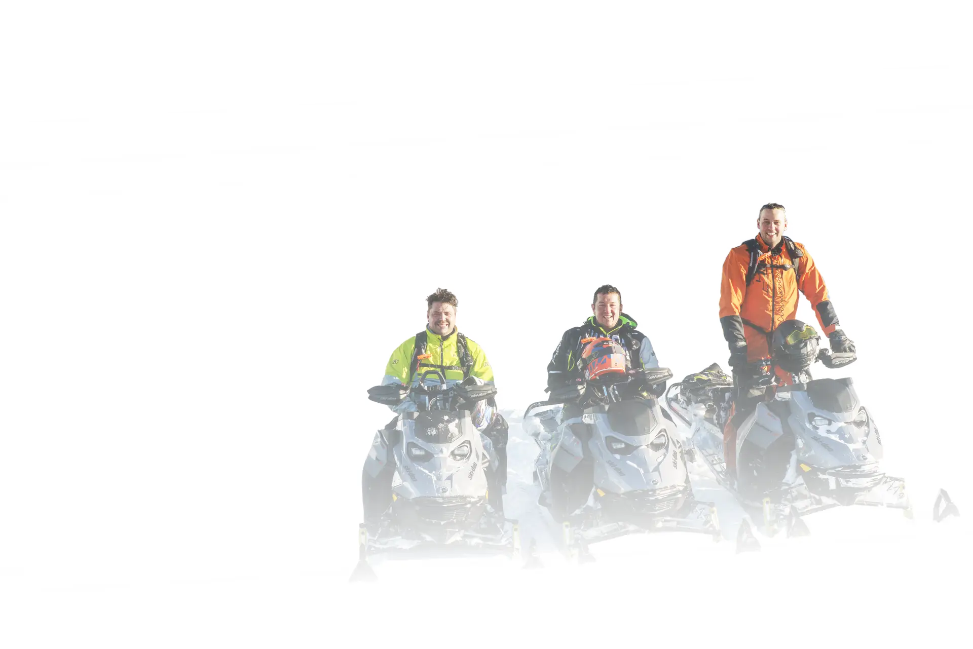 Group of snowmobilers
